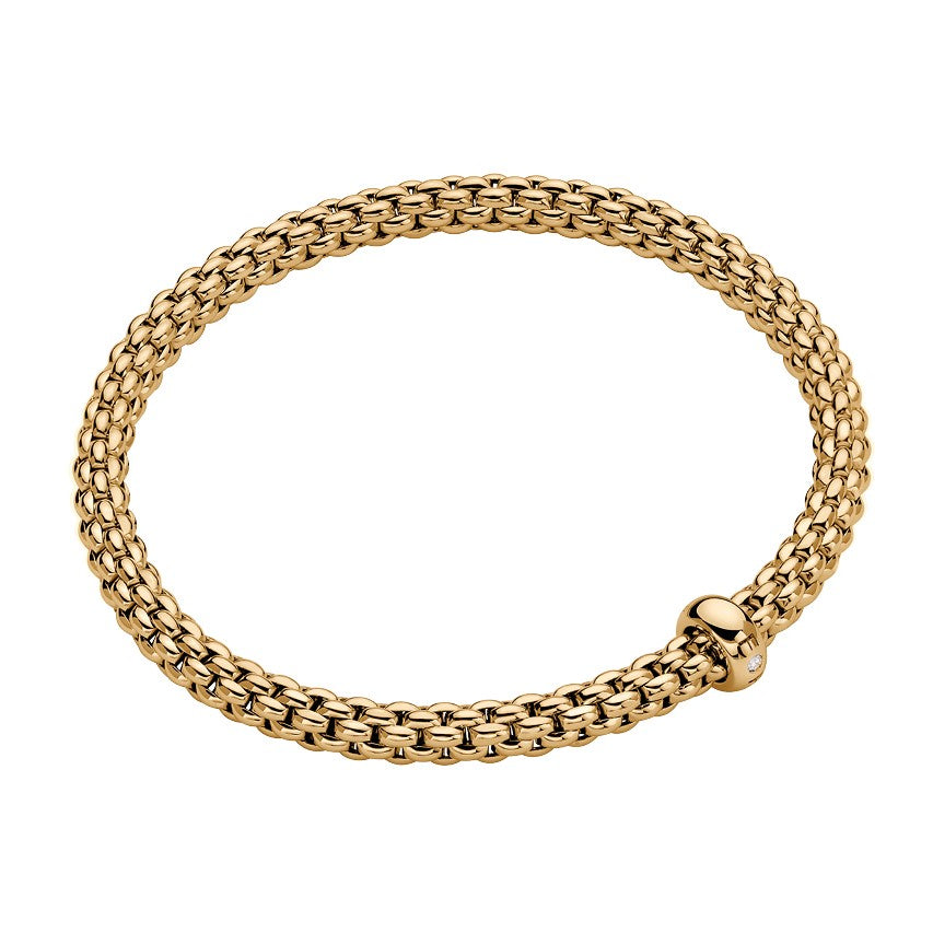 18Kt Yellow Gold Fope Solo Expandable Bracelet
