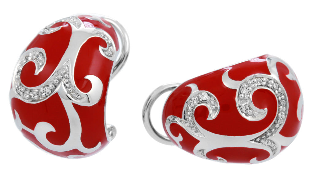 Royale Earrings, Red