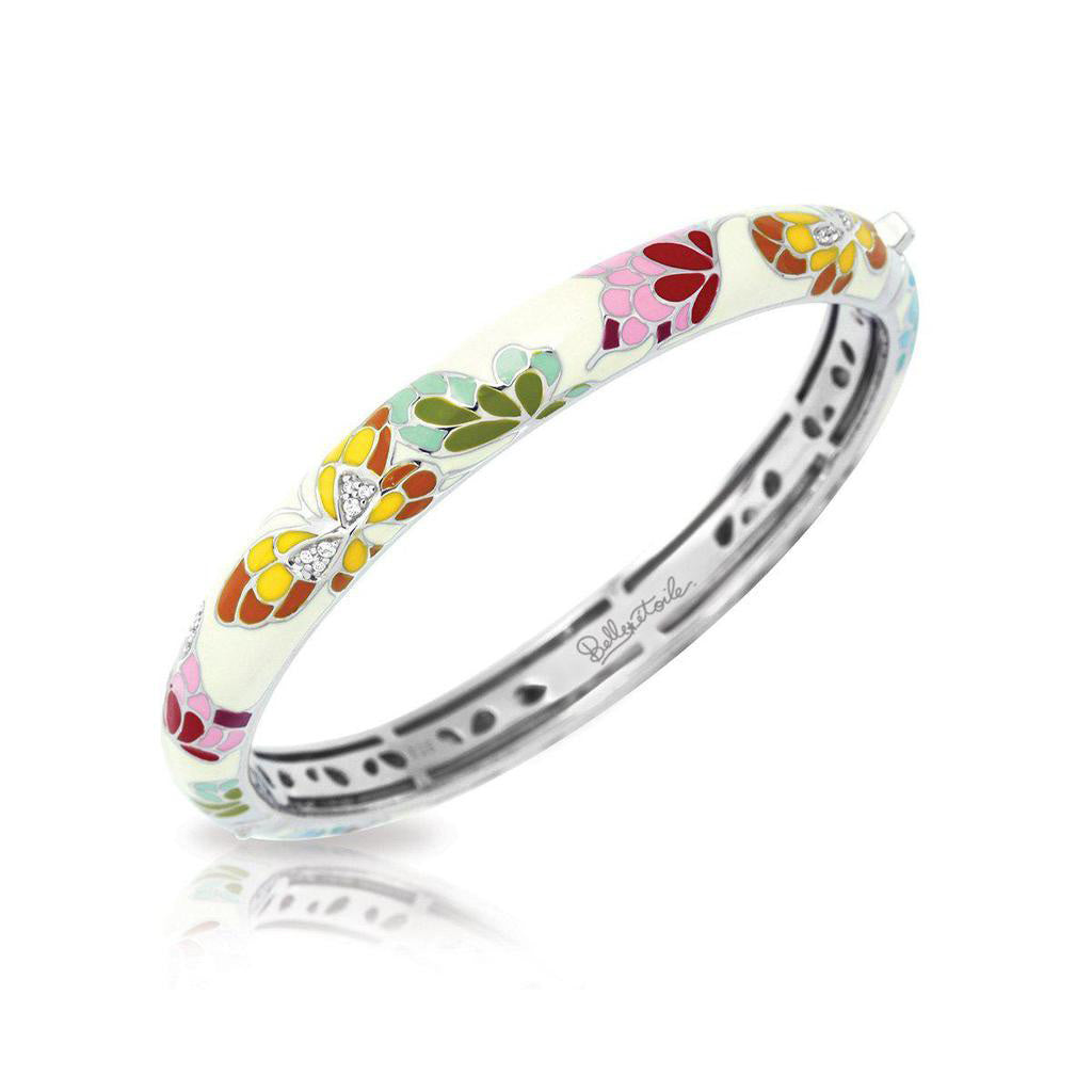 White Butterfly Kisses Bangle