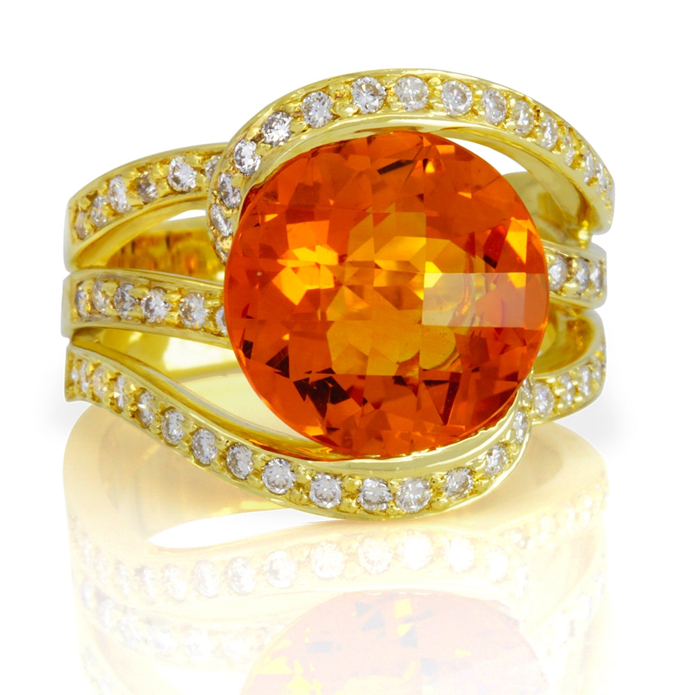 18Kt Yellow Gold Citrine Ring