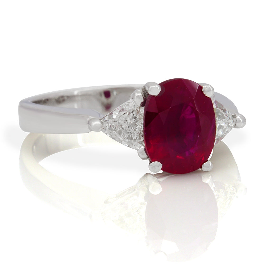 Platinum Ruby Ring