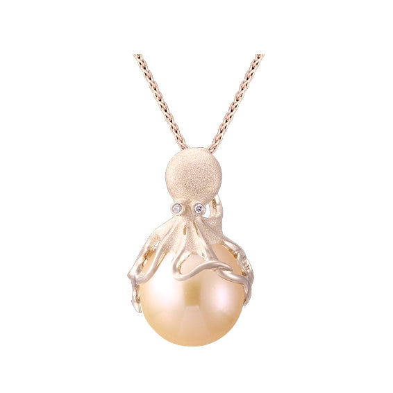 14Kr Octopus Pearl Pendant