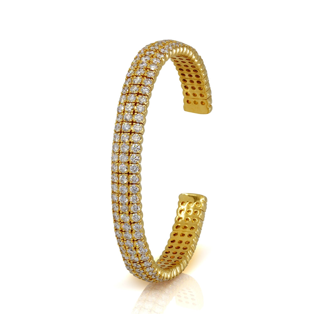 18Kt Yellow Gold Diamond Cuff Bracelet
