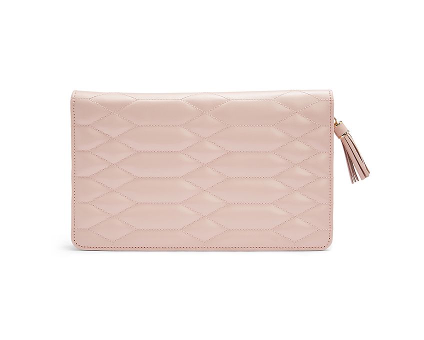 Wolf Caroline Large Jewelry Portfolio - Rose Quartz