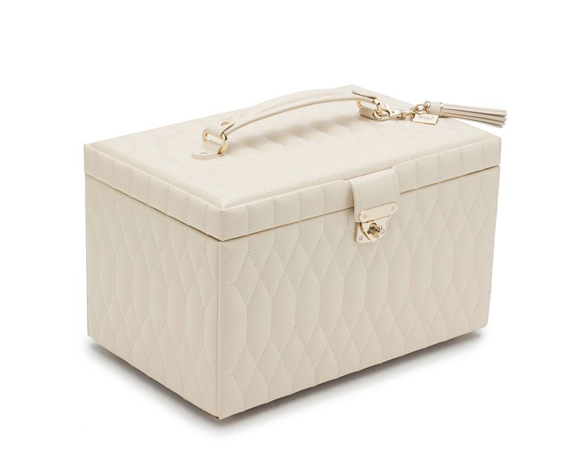 Wolf Caroline Large Jewelry Box - Ivory