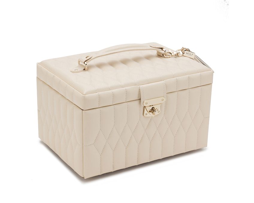 Wolf Caroline Medium Jewelry Box-Ivory