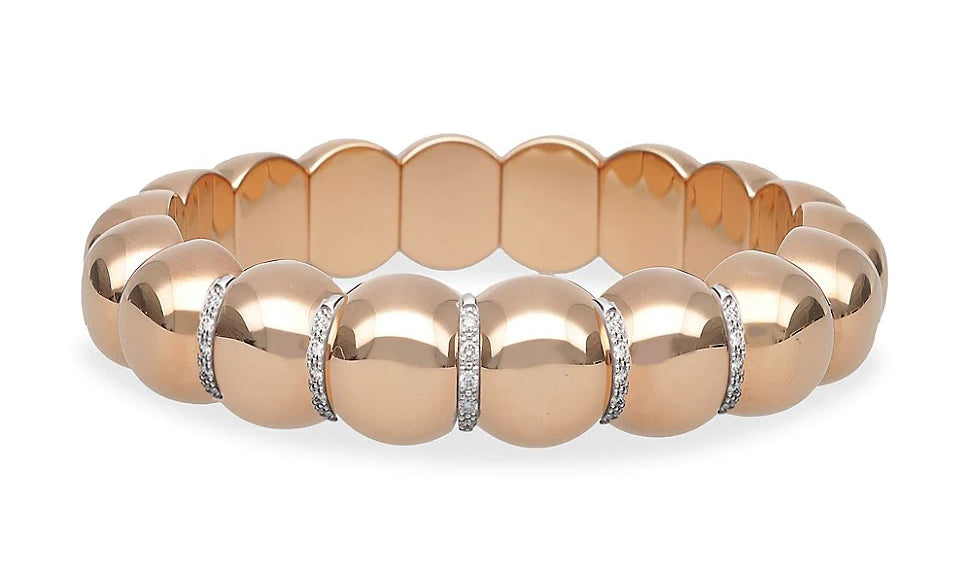 Aura Dama 18K Rose Gold Overlay And Diamond Expandable Bracelet
