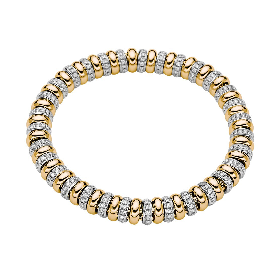 Fope 18Kt Yellow Gold And Diamond Solo Bracelet