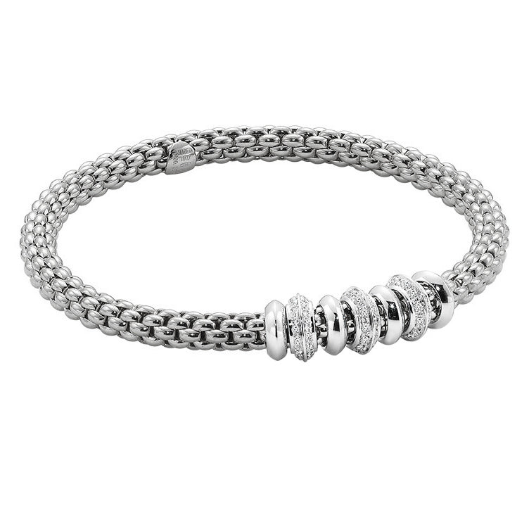 Fope 18Kt White Gold Fope Solo Flexit It Bracelet