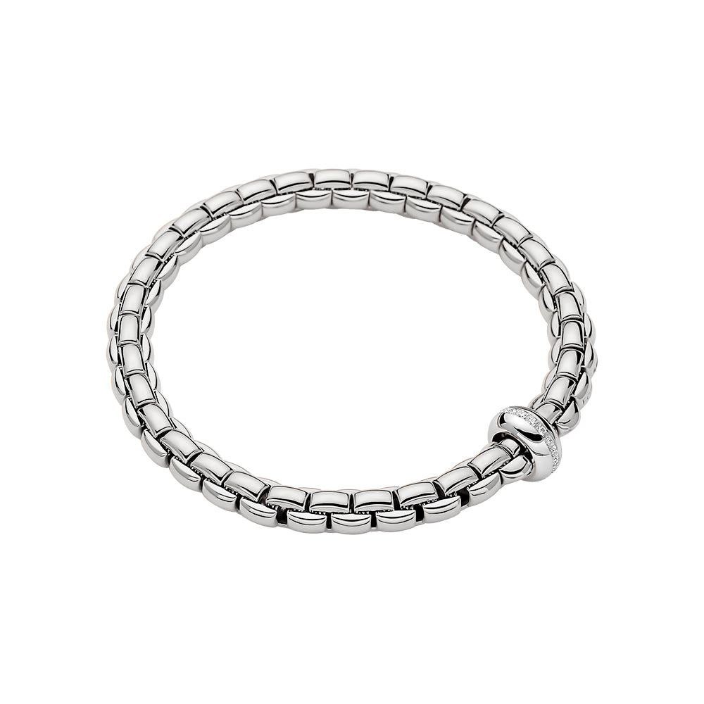 18Kt White Gold Eka Anniversario Flex-It  Bracelet