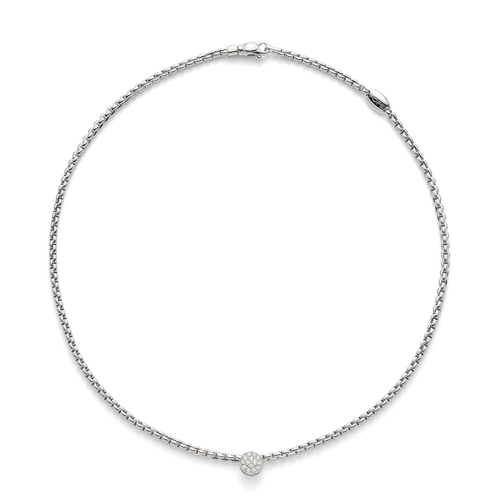 18Kt White Gold Eka Tiny Necklace