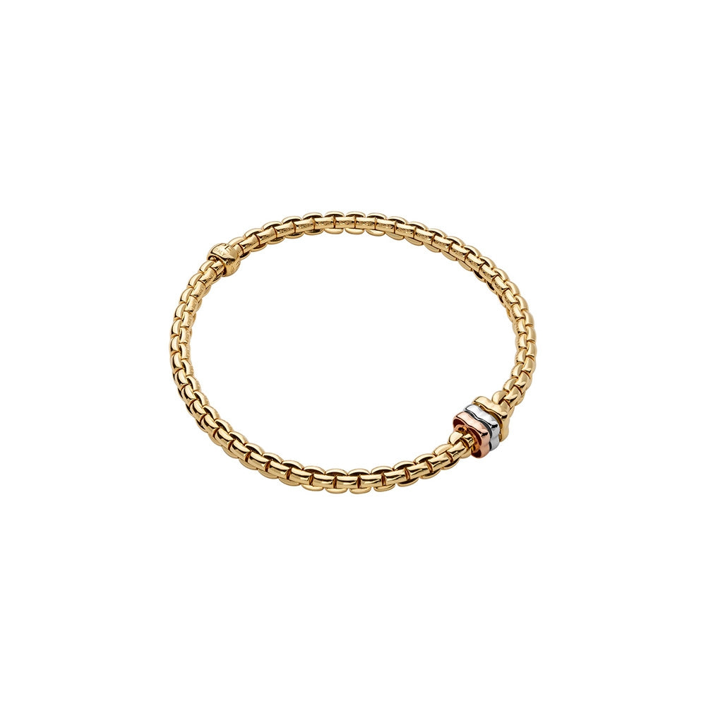 18Kt Yellow Gold Fope Eka Tiny Flex-It Bracelet