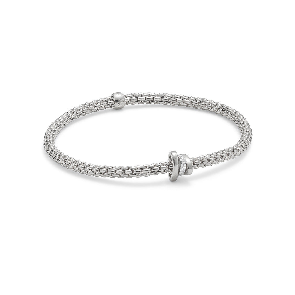 18Kt White Gold Fope Flex It Prima Bracelet