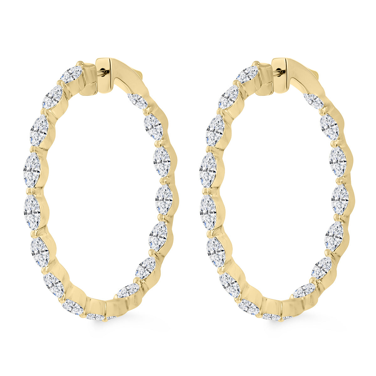 One Pair Of 18Kt Yellow Gold Hoops