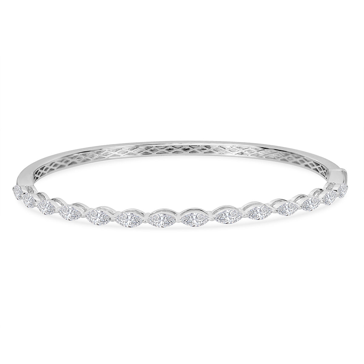 One 18Kt White Gold Bangle Bracelet