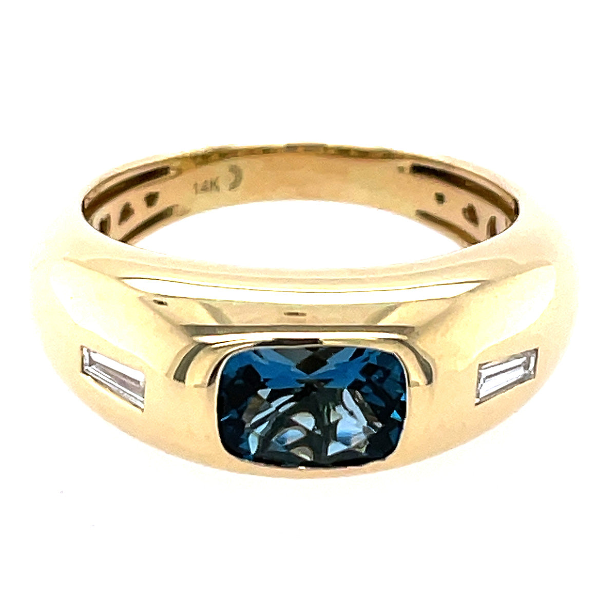 One 14Kt Yellow Gold Dome Ring 0.97ct