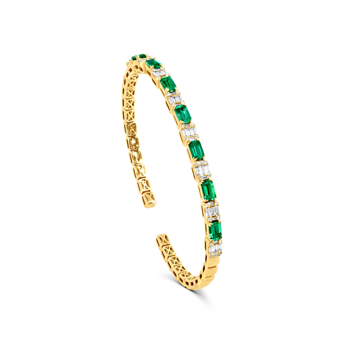 One 14Kt Yellow Gold Flexible Cuff Bracelet