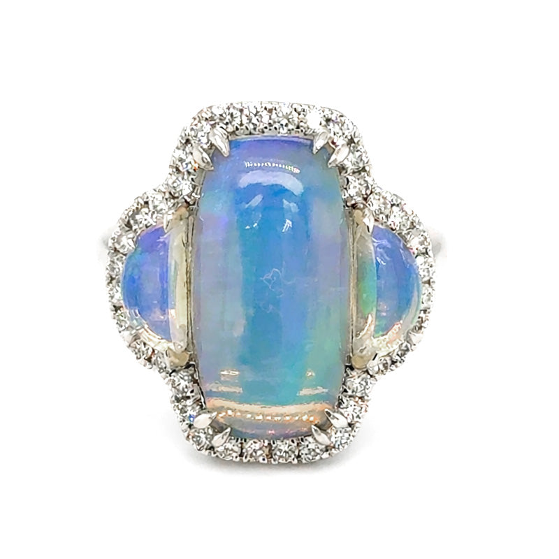 One 14KT White Gold Ring