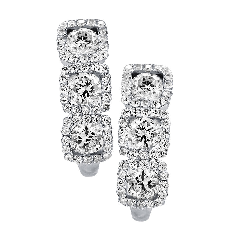 18Kt White Gold Diamond Earrings
