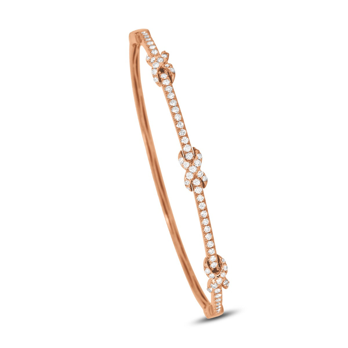 18Kt Yellow Gold Diamond Hinged Oval Bangle