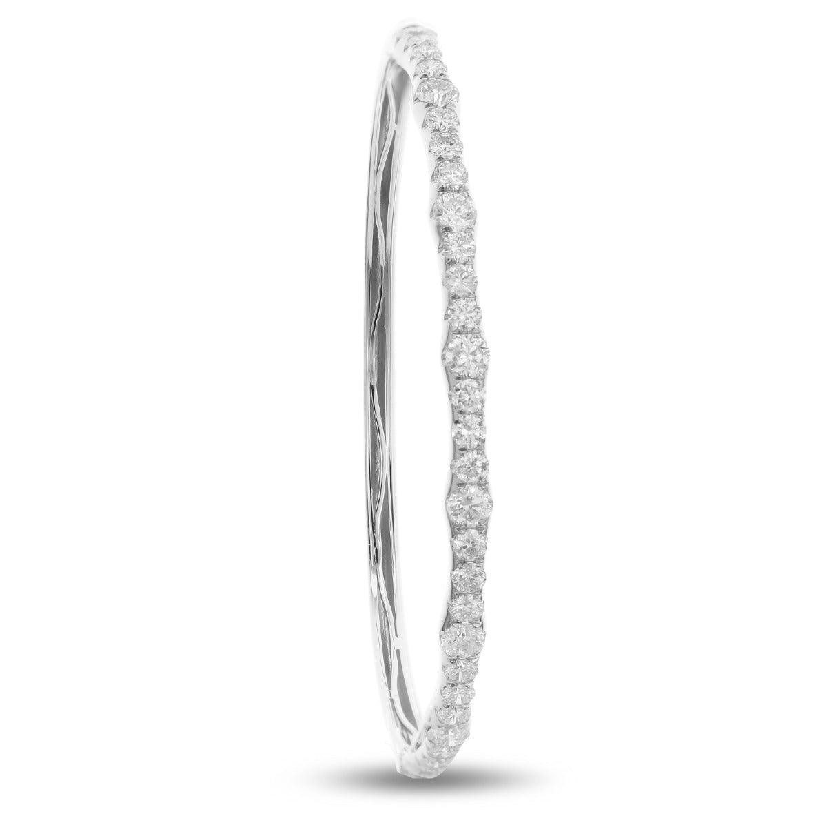 18Kt White Gold Diamond Bangle