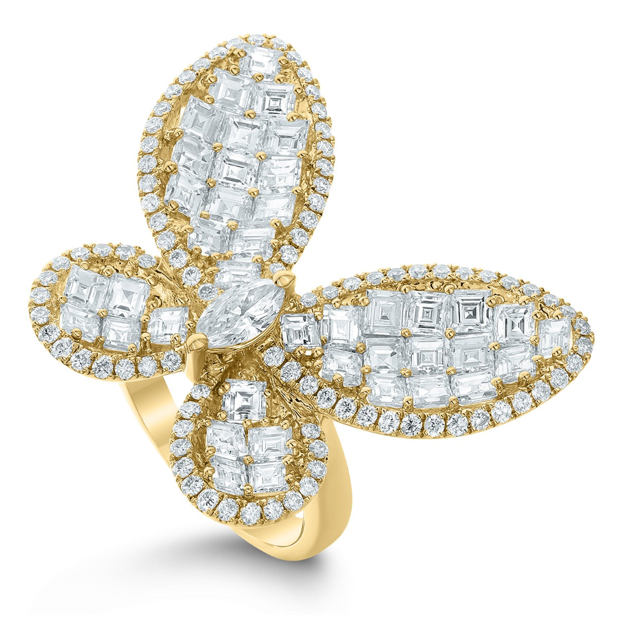 18Kt Yellow Gold Large Butterfly Ring