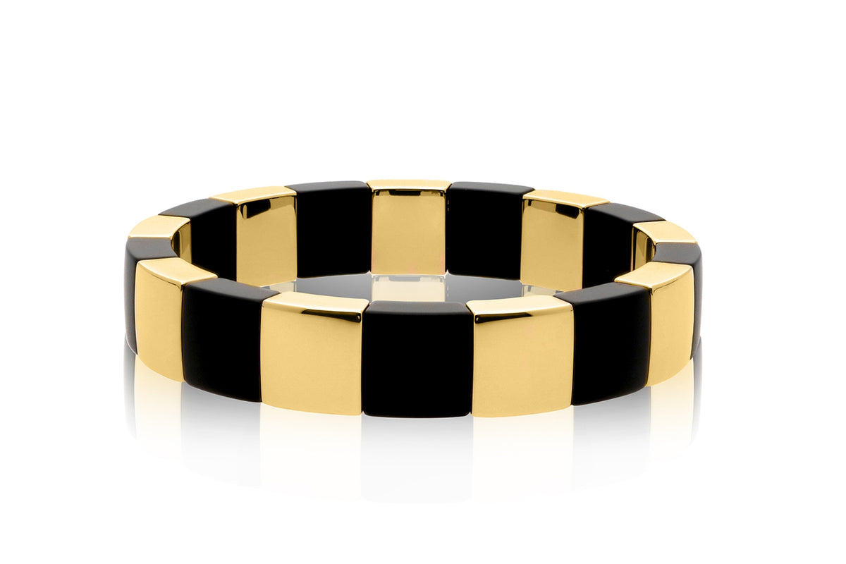 Aura Black Ceramic Expandable Bracelet