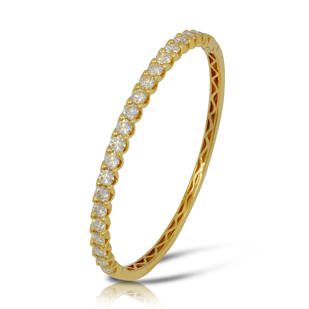 18Kt Yellow Gold Diamond Bangle