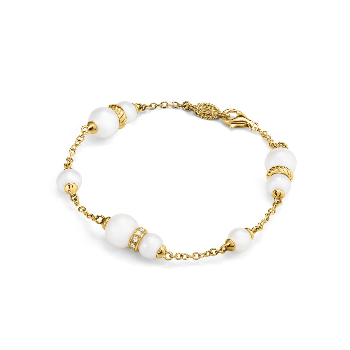 Judith Ripka 18K Yellow Gold Shima Freshwater Pearl Bracelet
