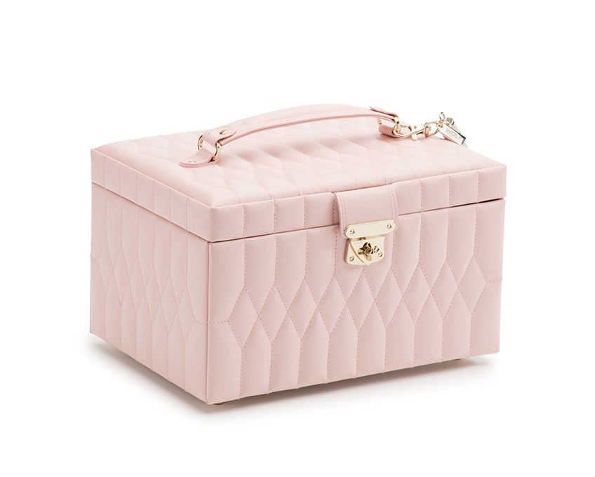 Wolf Caroline Medium Jewelry Box-Rose Quartz