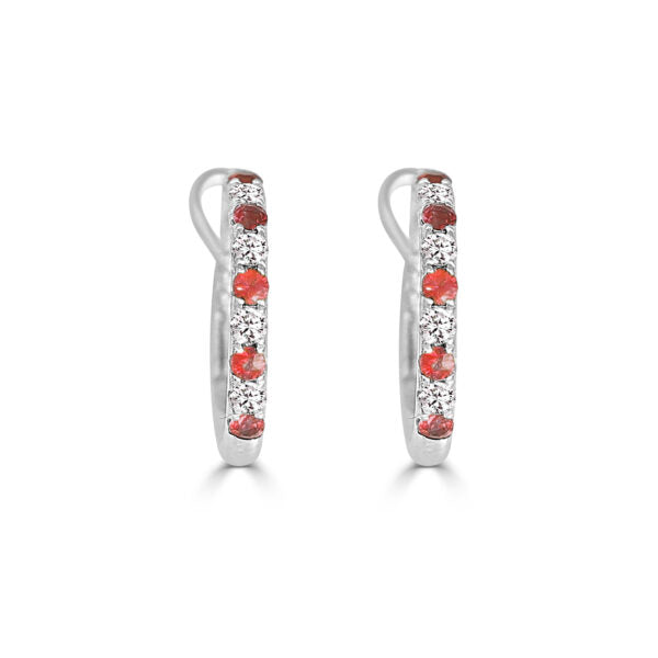 14Kt White Gold Hoops