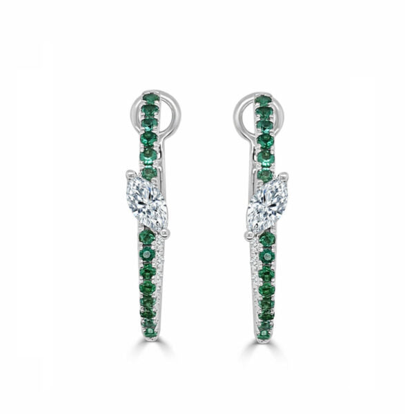 18Kt White Gold Hoops
