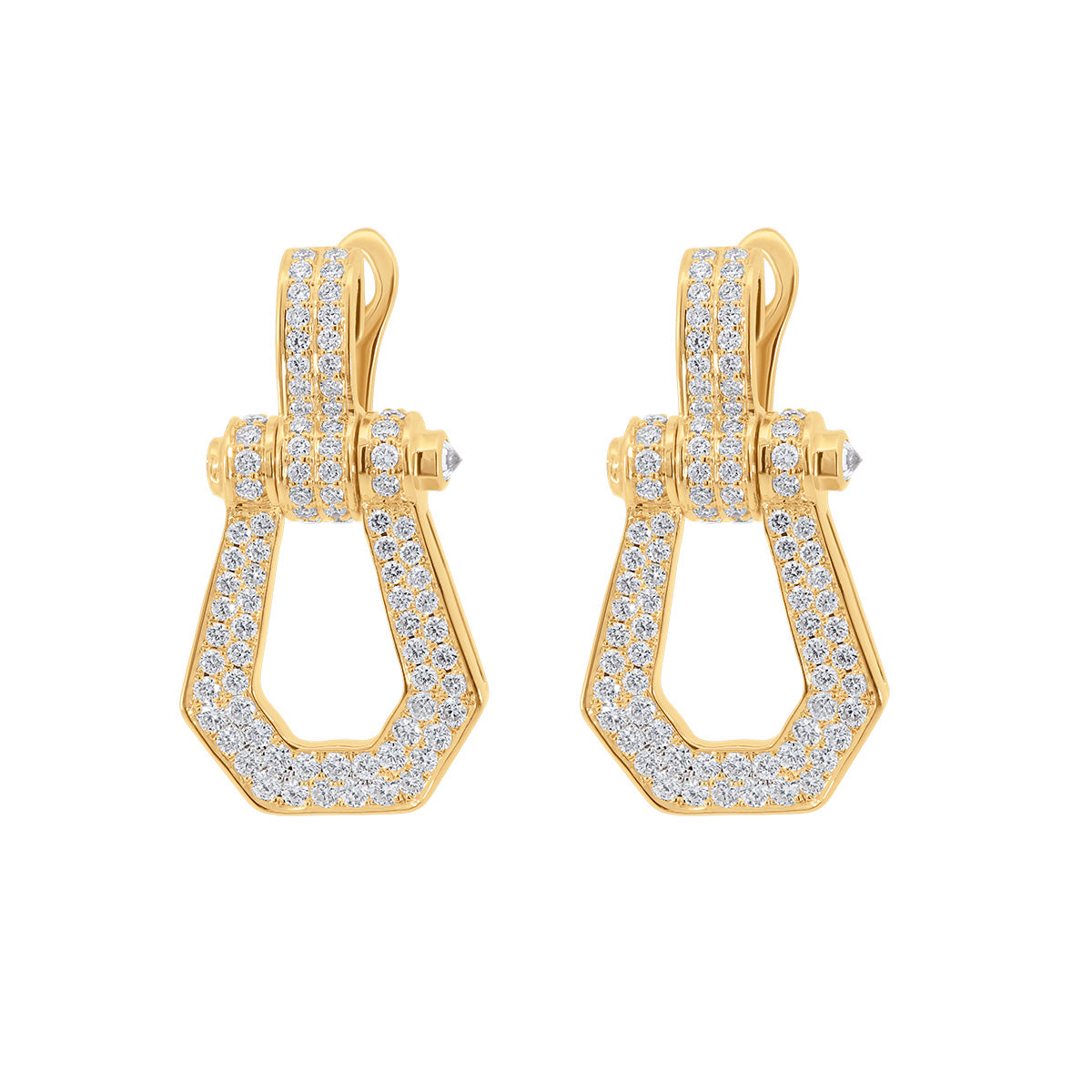 One Pair Of 14Kt Yellow Gold Buckle Earrings
