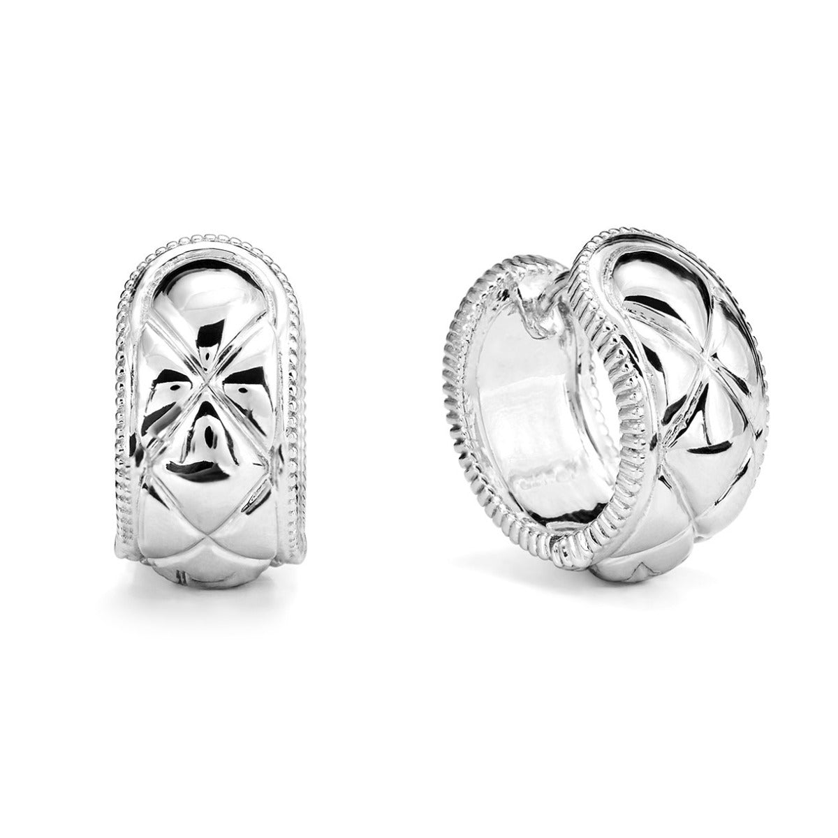Judith Ripka Sterling Silver Max Huggie Earrings