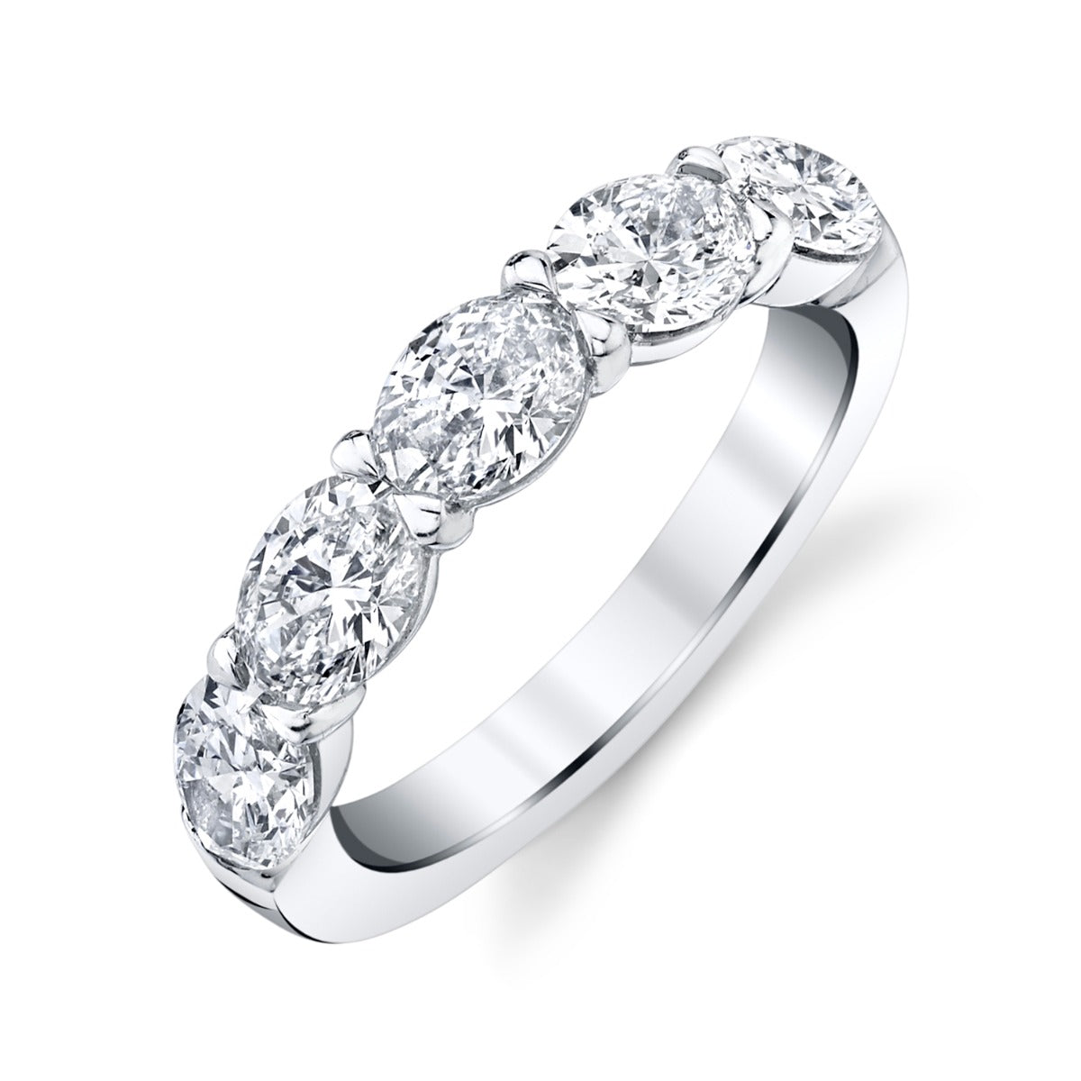 Platinum Oval Diamond Band 2.02ctw