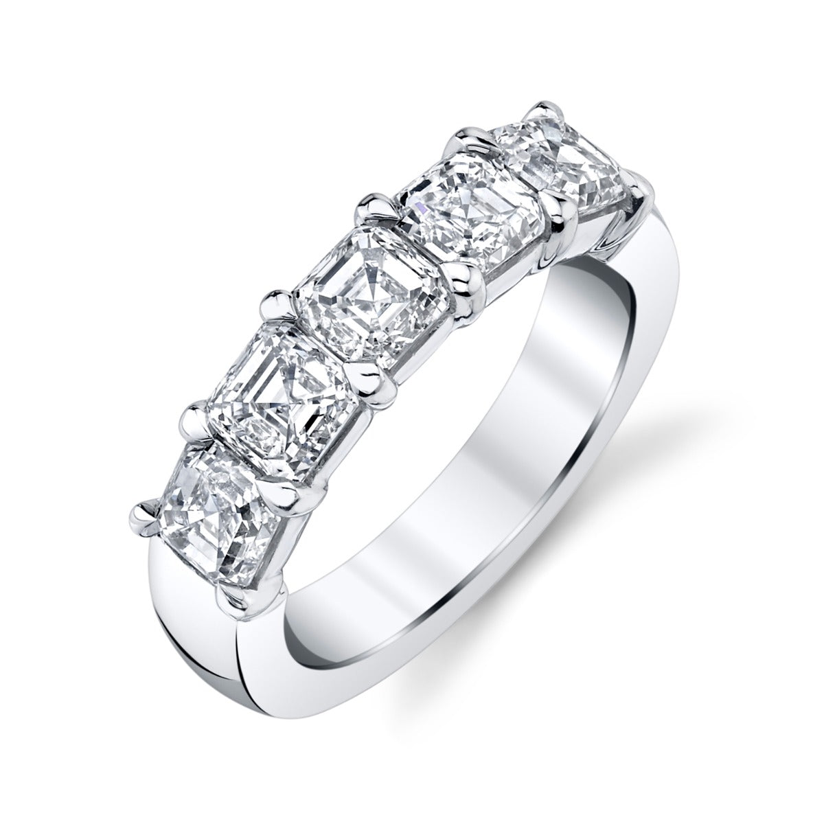 Asher Cut Diamond Five Stone Band