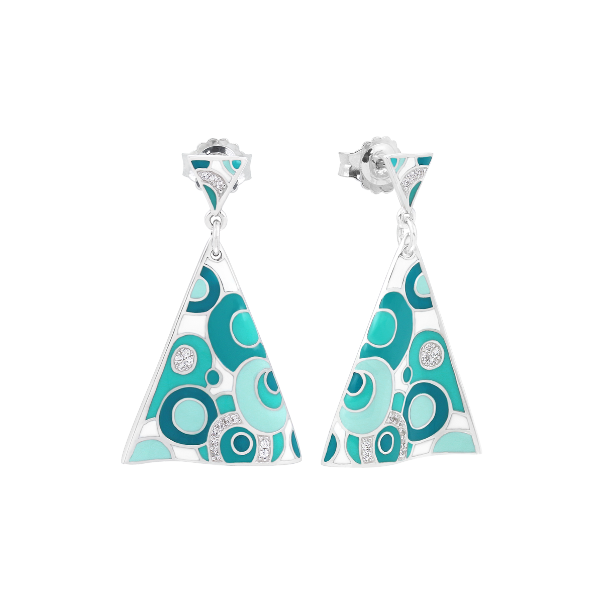 Groovy Enamel Dangle Earrings