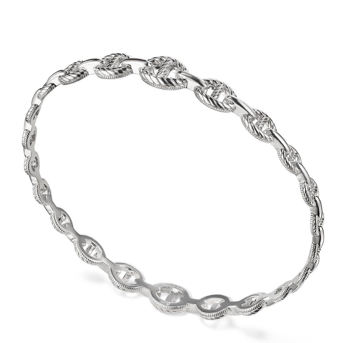 Judith Ripka Sterling Silver Vienna Stack Bangle