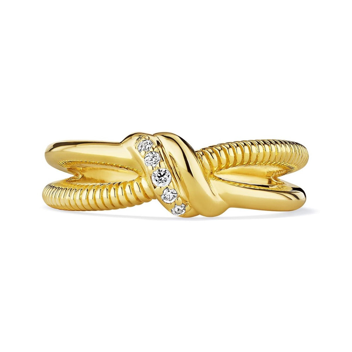 One Judith Ripka 18Kt Yellow Gold Eternity Ring