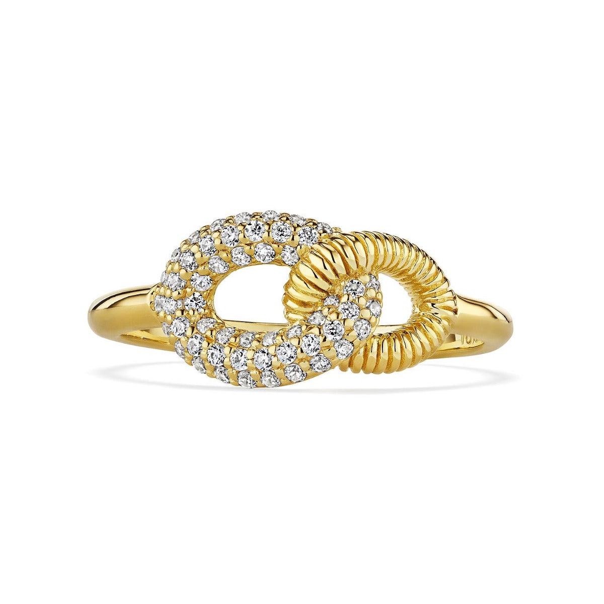 One Judith Ripka 18Kt Yellow Gold Eternity Ring