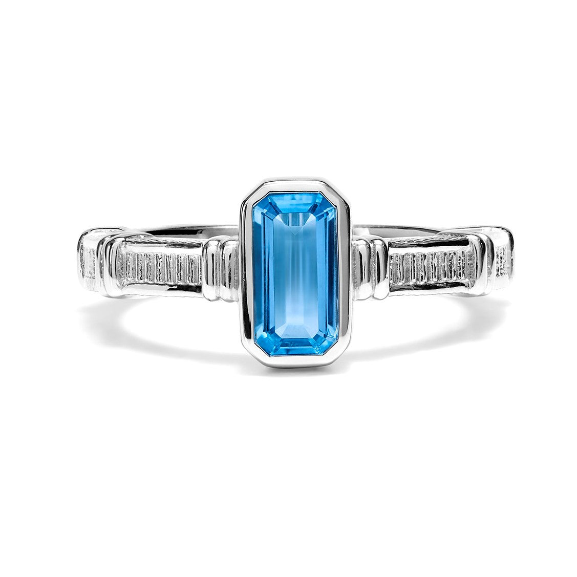 One Judith Ripka Sterling Silver London Blue Topaz Adrienne Ring
