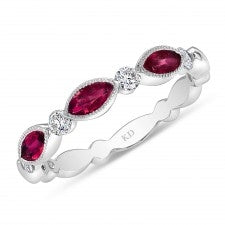 One 18Kt White Gold Half Round Band