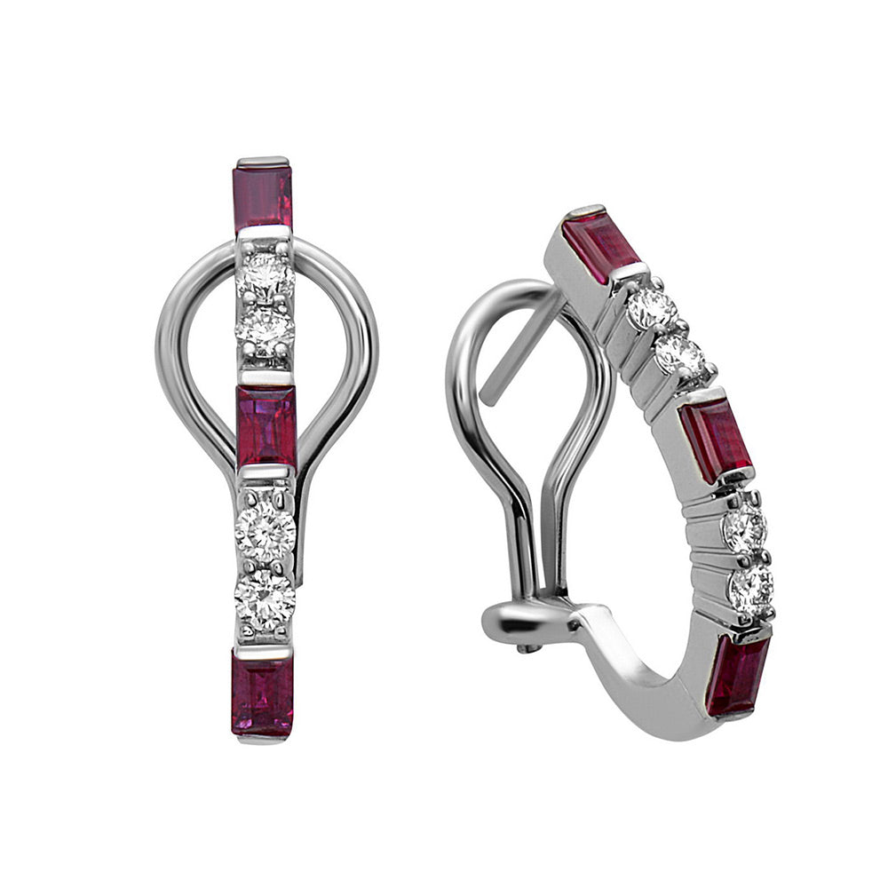 18Kt White Gold Hoop Earring