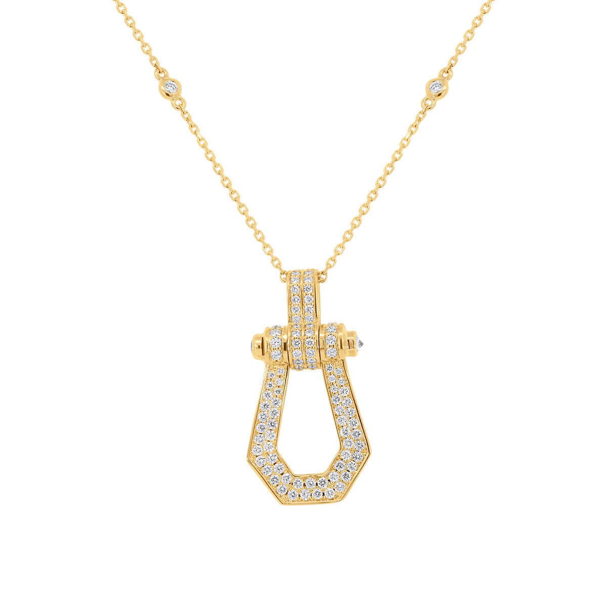 One 14Kt Yellow Gold Buckle Shaped Pendant