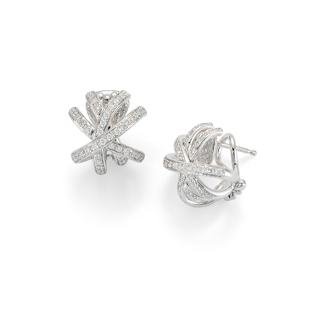 18Kt White Gold Solo Venezia Earrings With Diamonds