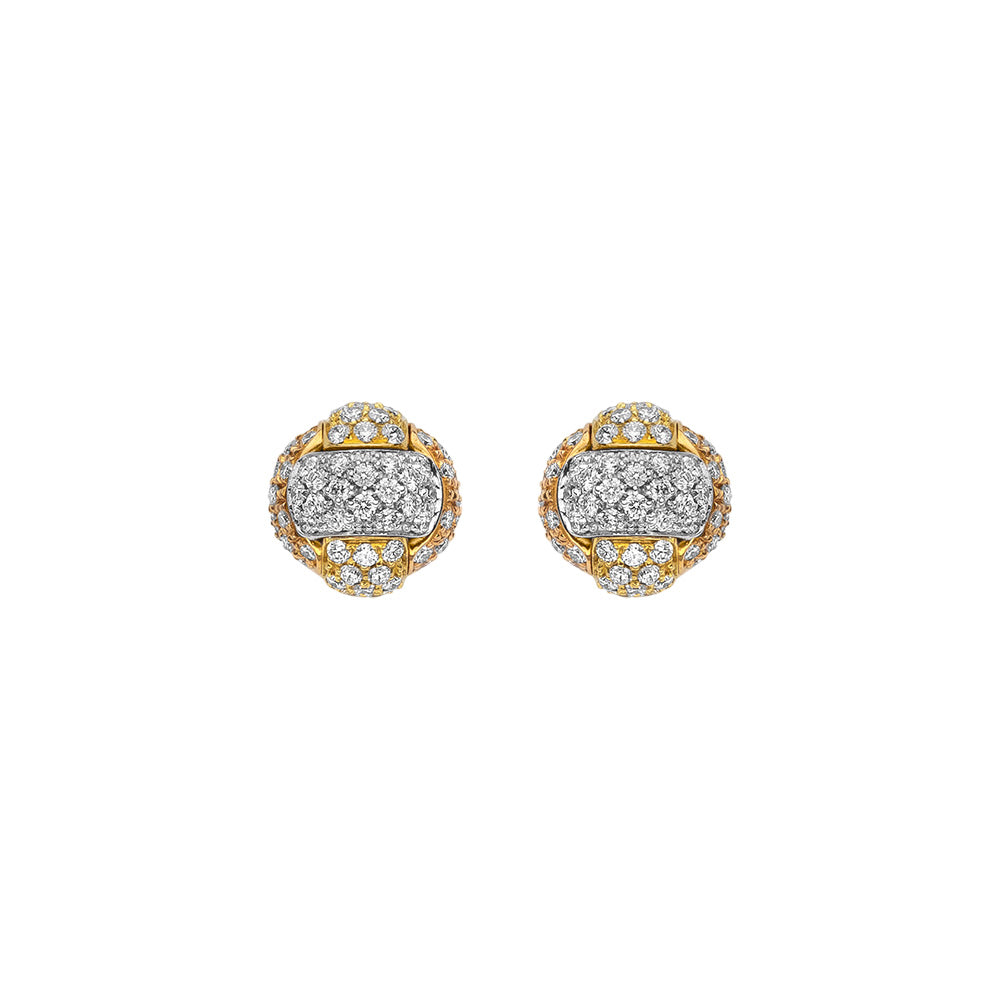18Kt Tri-Color Eka Tiny Stud Earrings