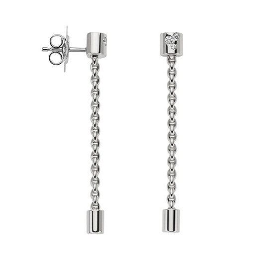 Pair Of 18Kt White Gold Dangle Fope Aria Earrings