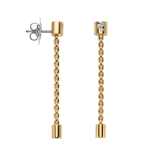 Pair Of Fope 18Kt Yellow Gold Aria Drop Earrings