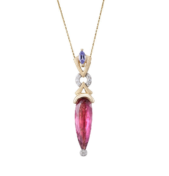 One 18Kt Rhodolite Pendant