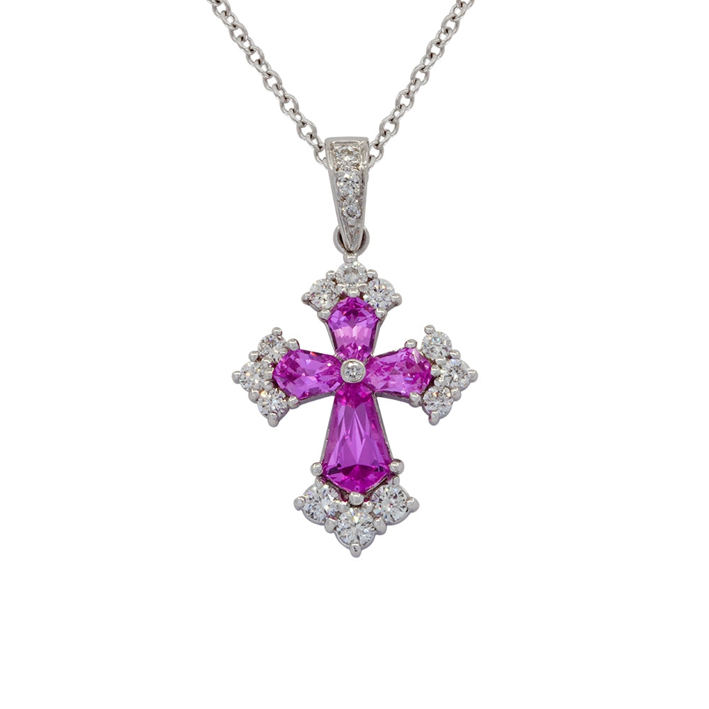 18Kt White Gold Medici Cross